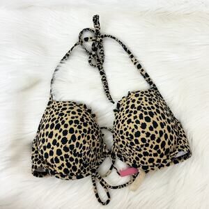 Victoria’s Secret Cheetah Animal Print Bikini Swim Top Size 36C